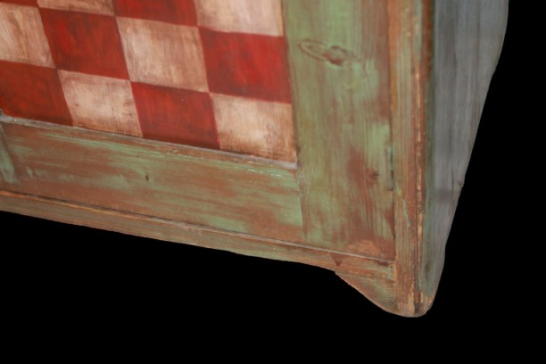 Armadietto Tirolese in legno dipinto XIX secolo-photo-1