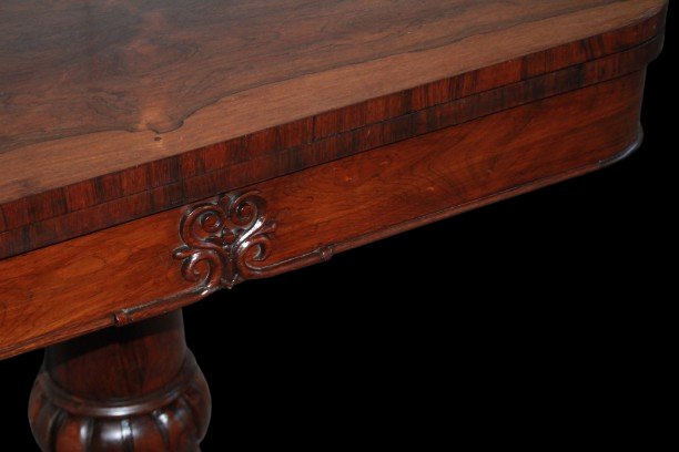 Tavolino da Gioco Inglese stile Regency XIX secolo In Palissandro-photo-2