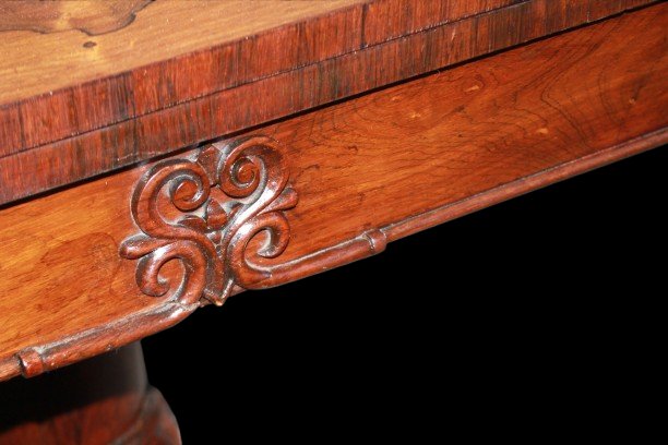 Tavolino da Gioco Inglese stile Regency XIX secolo In Palissandro-photo-3