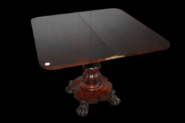 Tavolino da Gioco Inglese stile Regency XIX secolo In Palissandro-photo-3