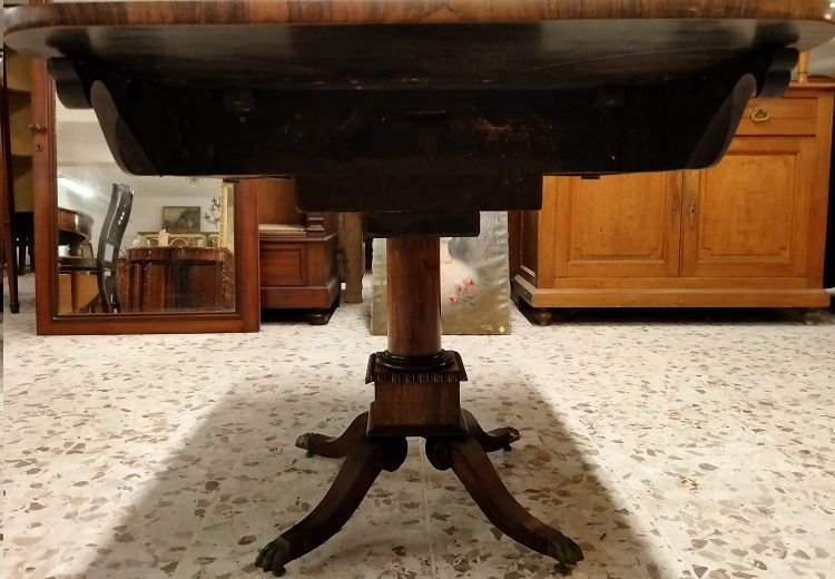 Tavolino stile Regency in palissandro con alette-photo-2