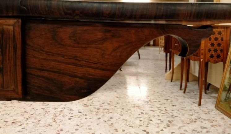 Tavolino stile Regency in palissandro con alette-photo-3