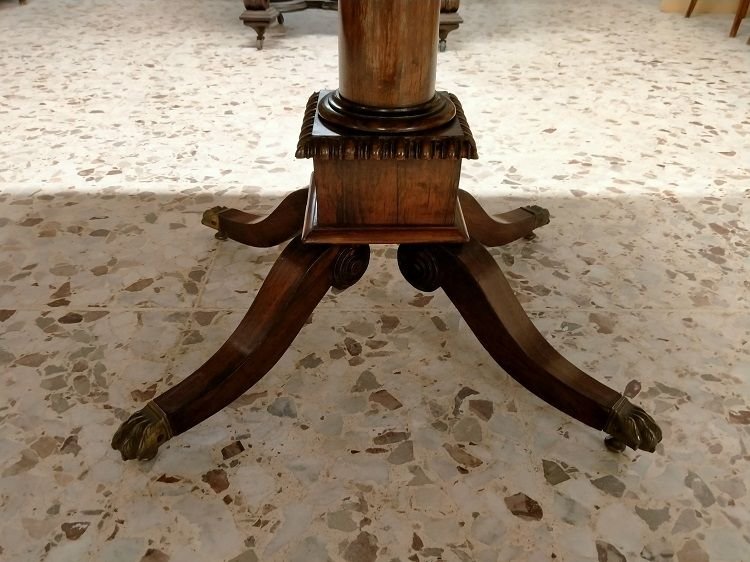 Tavolino stile Regency in palissandro con alette-photo-4