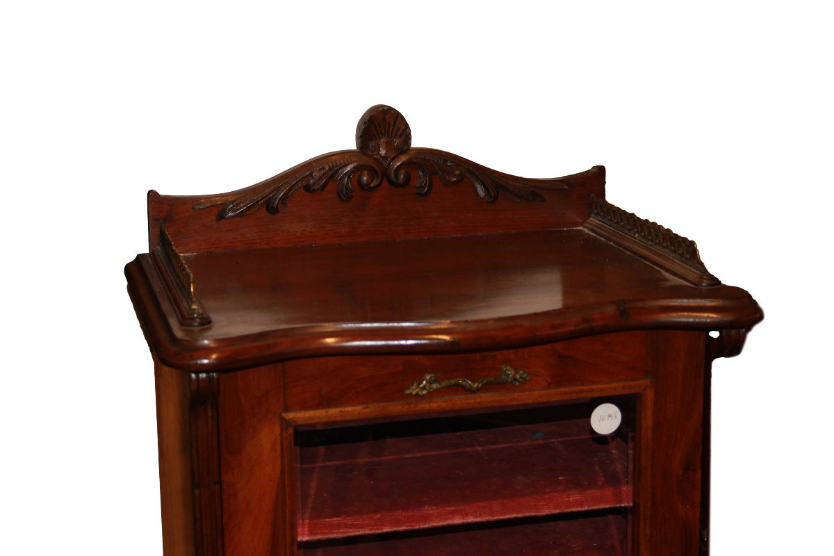 Piccolo cabinet inglese della seconda metà del 1800 stile Vittoriano in legno di mogano-photo-2