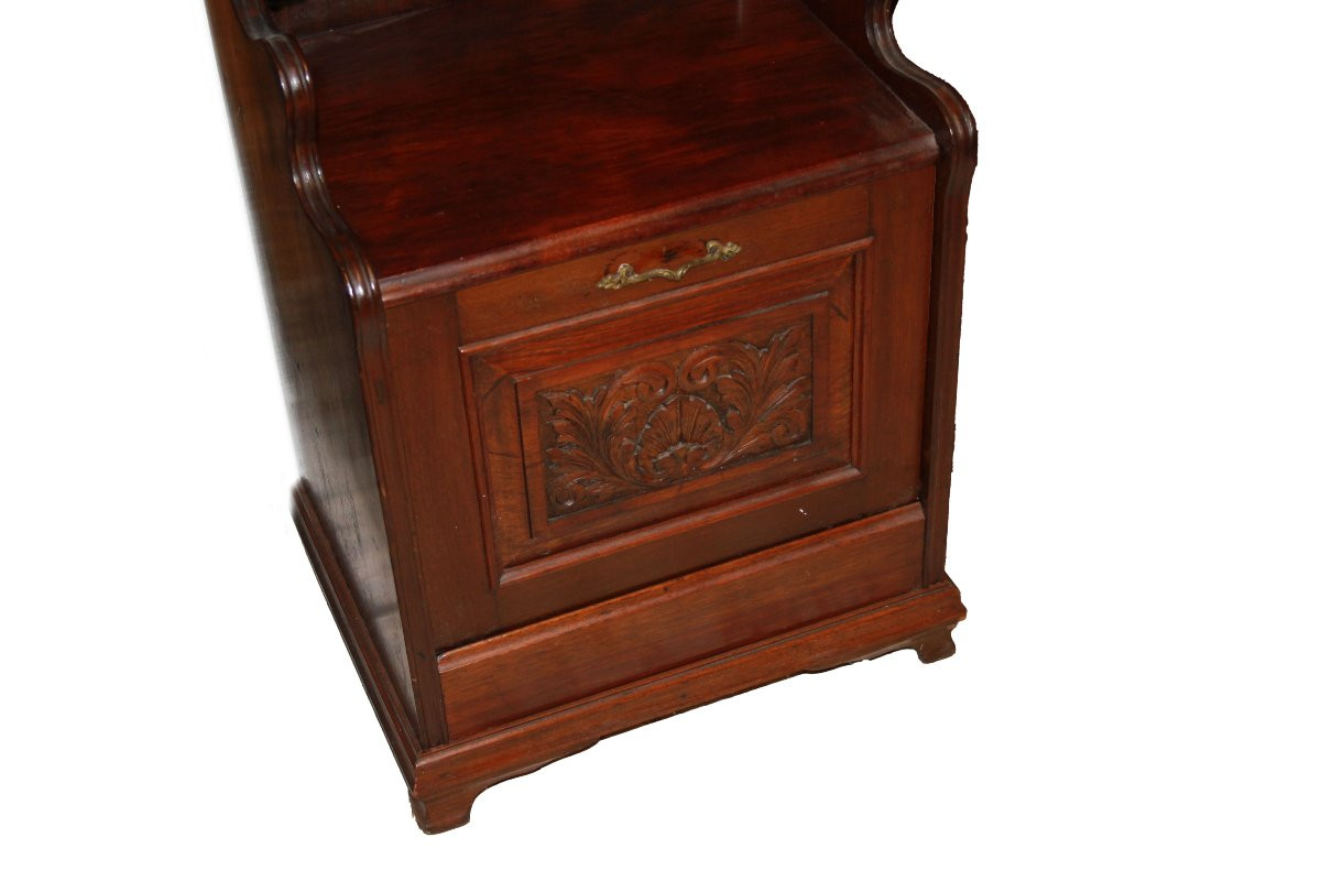 Piccolo cabinet inglese della seconda metà del 1800 stile Vittoriano in legno di mogano-photo-3