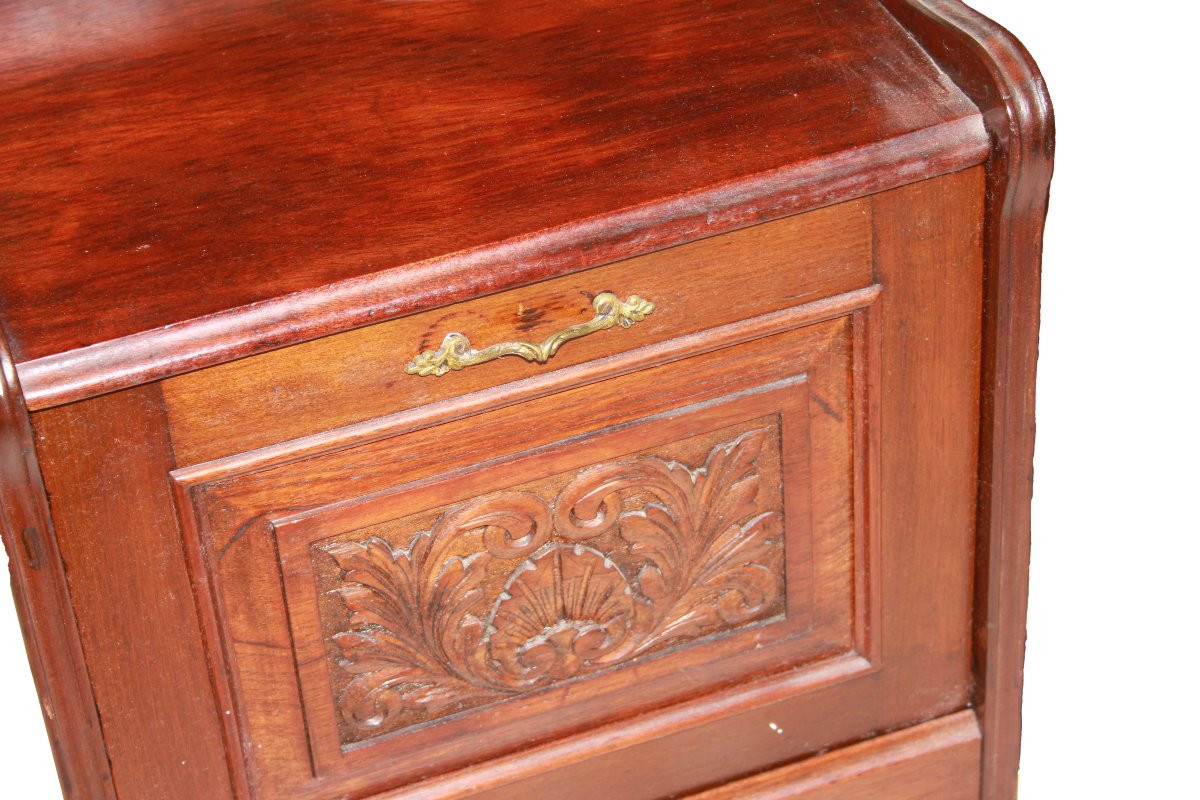 Piccolo cabinet inglese della seconda metà del 1800 stile Vittoriano in legno di mogano-photo-4