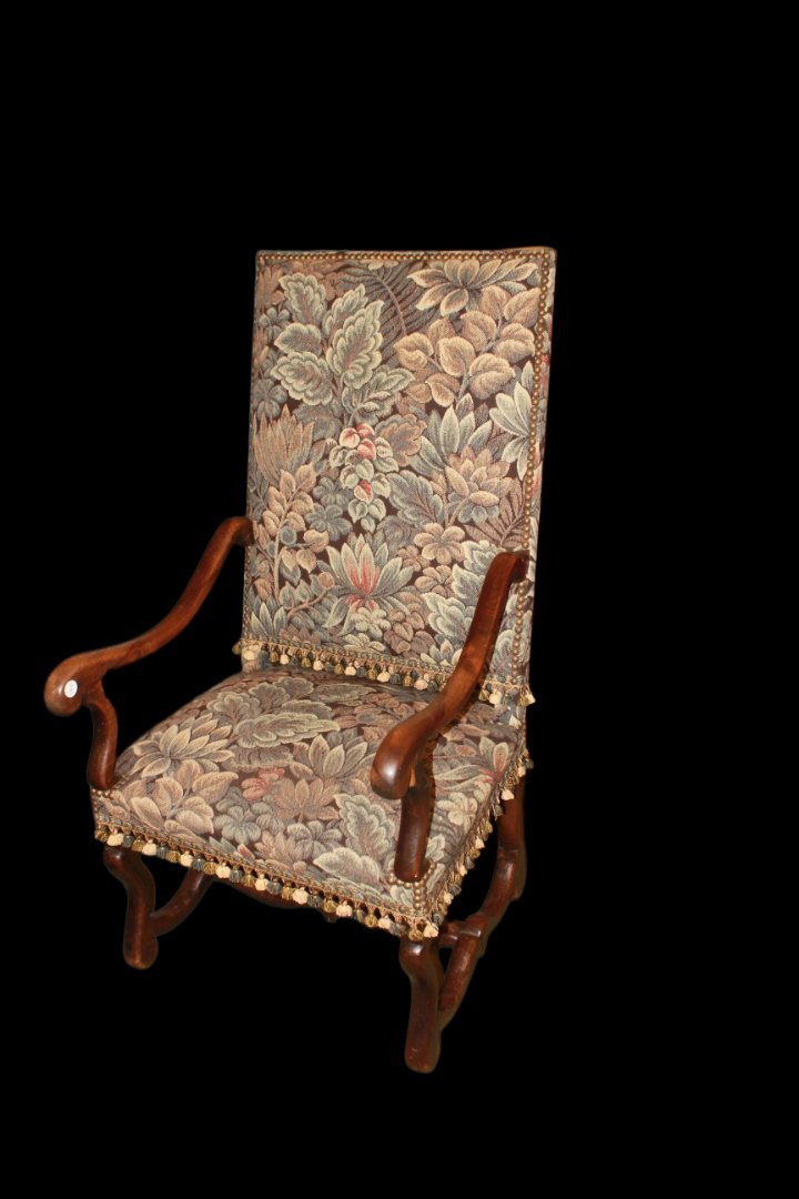 Coppia di poltrone Seggiolone di fine 1800 in legno di noce-photo-2