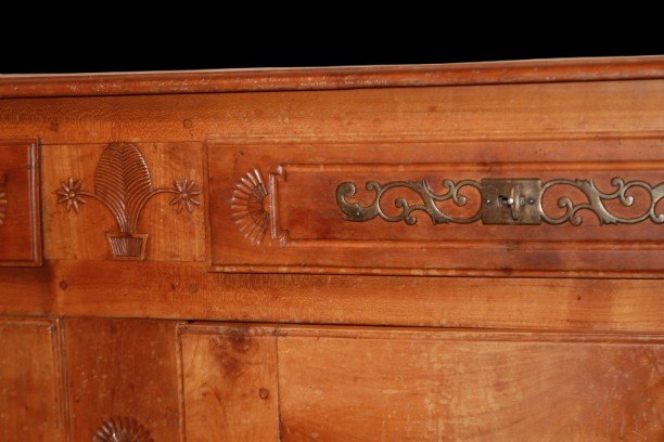 Credenza Alta Provenzale a 2 porte in Legno Ciliegio-photo-3