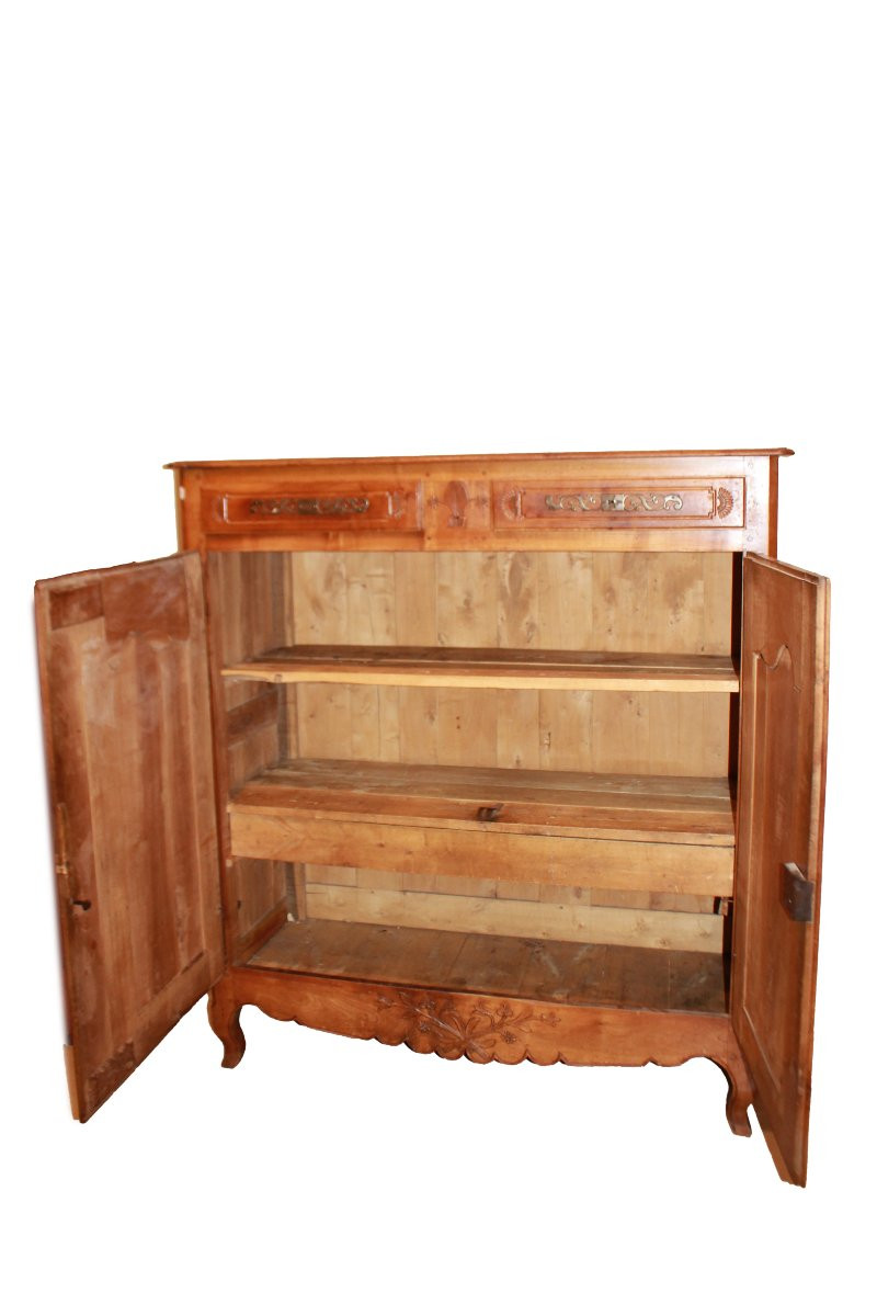 Credenza Alta Provenzale a 2 porte in Legno Ciliegio-photo-2