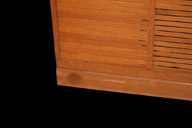 Mobile da ufficio alto a 2 serrande XX secolo Francia legno di Rovere-photo-3