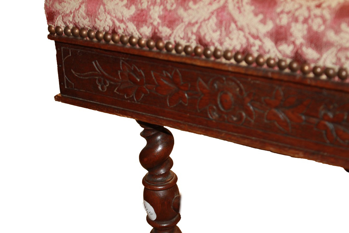 Sedia Inginocchiatoio Francese in legno di Rovere XIX secolo-photo-1