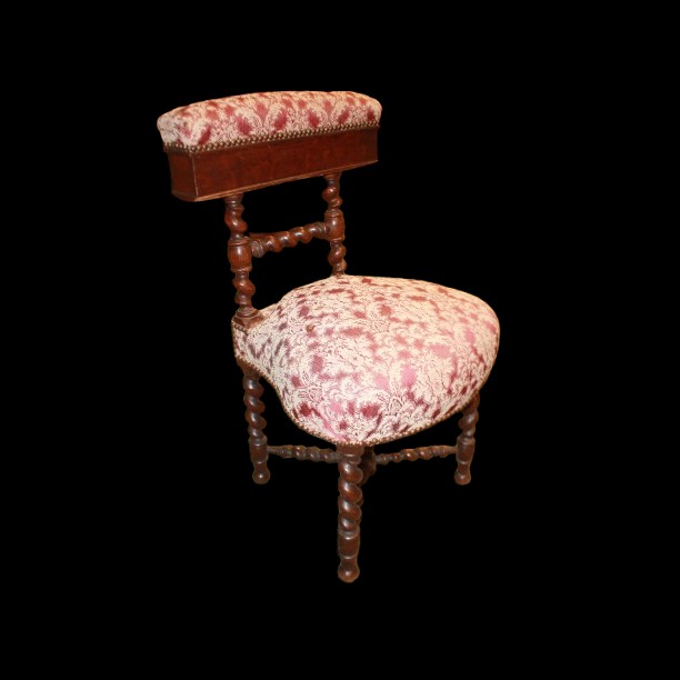 Sedia Inginocchiatoio Francese in legno di Rovere XIX secolo