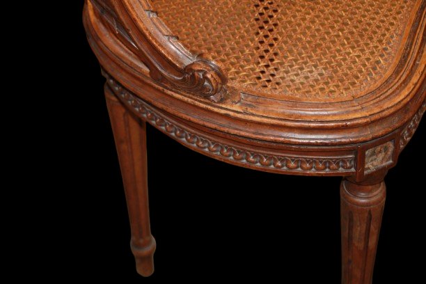 Poltroncina Luigi XVI Incannata di fine 1800-photo-3