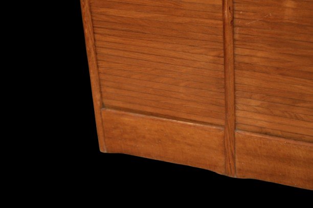 Mobiletto da ufficio porta documenti di inizio 1900 con serrandine-photo-3