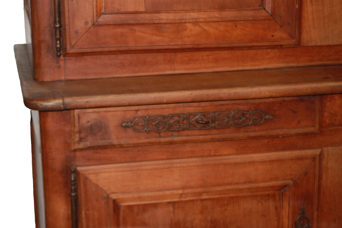 Grande Credenza Doppio Corpo a 4 Ante Stile Provenzale Francese-photo-3