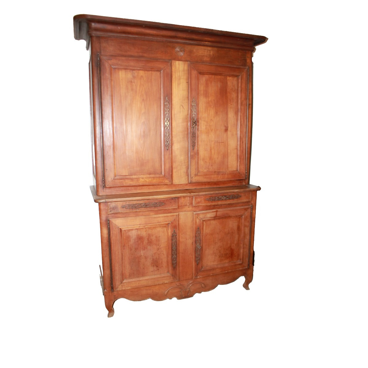 Grande Credenza Doppio Corpo a 4 Ante Stile Provenzale Francese