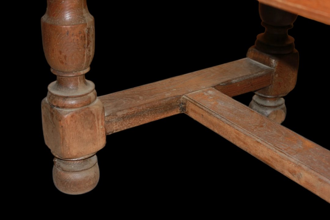 Grande tavolo rustico di inizio 1900 Francese in Legno di noce-photo-4