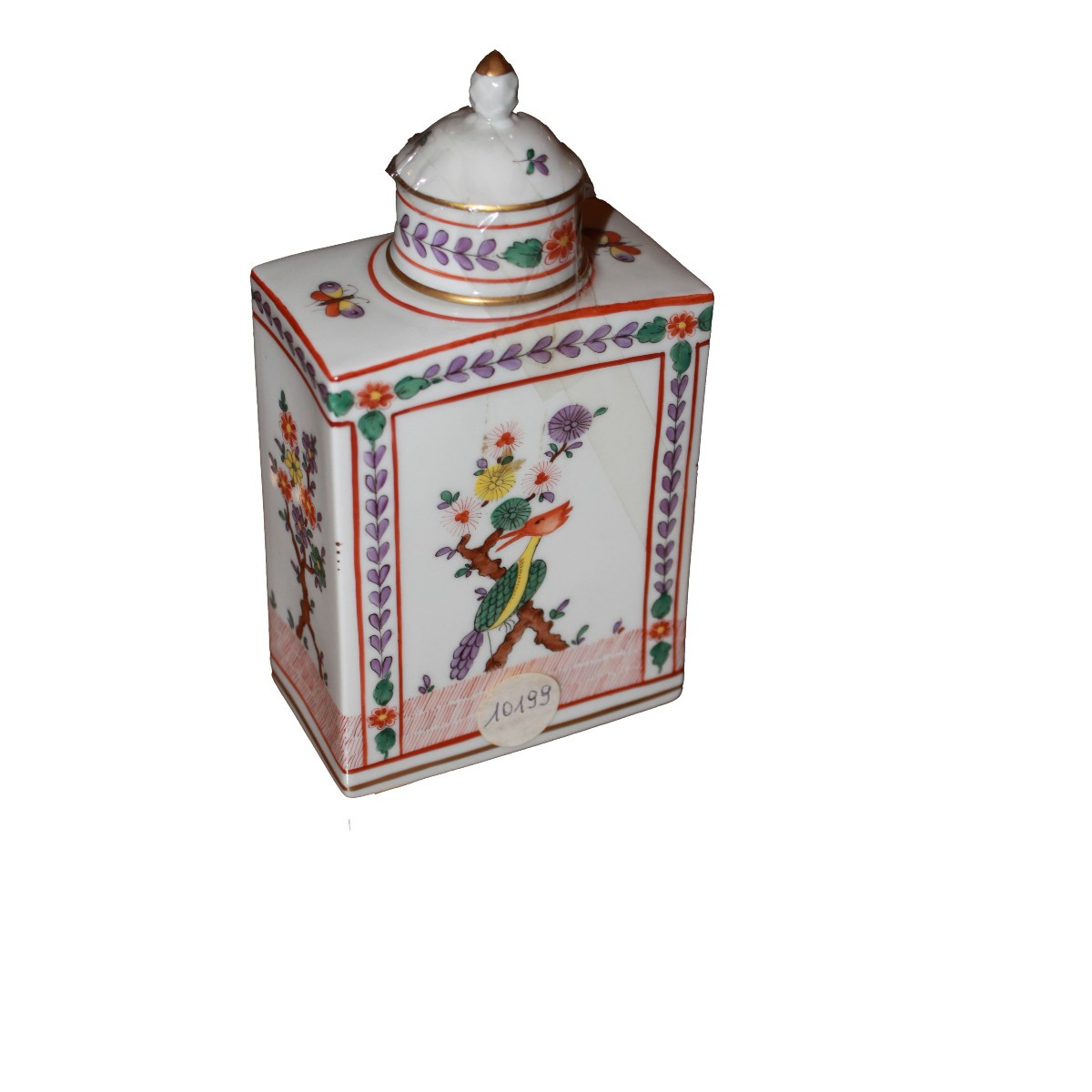 Contenitore per tè (o tabacco) in porcellana del 1800