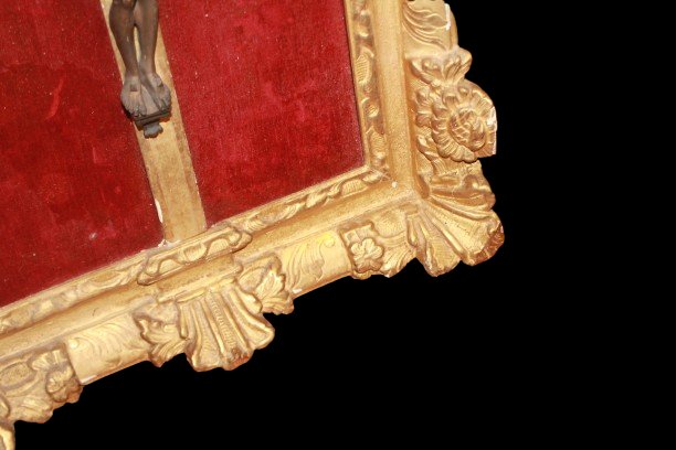 Crocifisso in bronzo da appoggio o da parete fine 1700-photo-1
