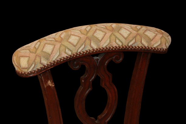 Sedia da fumo conversazione Francese del 1800 imbottita-photo-2