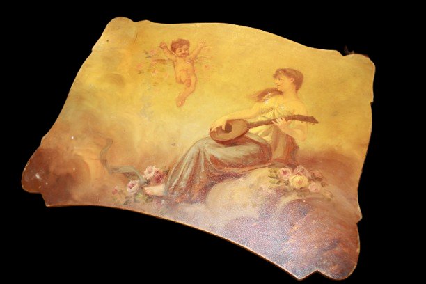 Tavolini a Nido Francese di inizio 1900 Riccamente dipinti Dame E Putti-photo-2