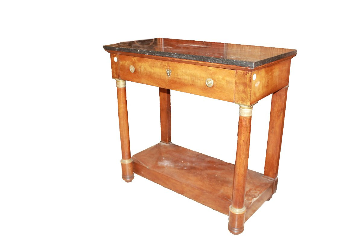 Grande Consolle Impero in Legno di Mogano del 1800-photo-1
