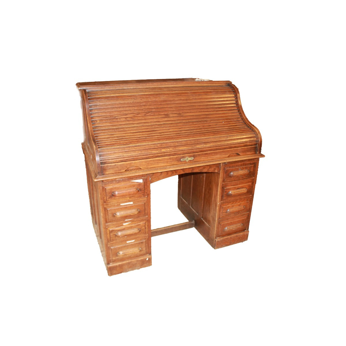 Scrivania a Serrandina Americana in legno di Rovere Inizio 19