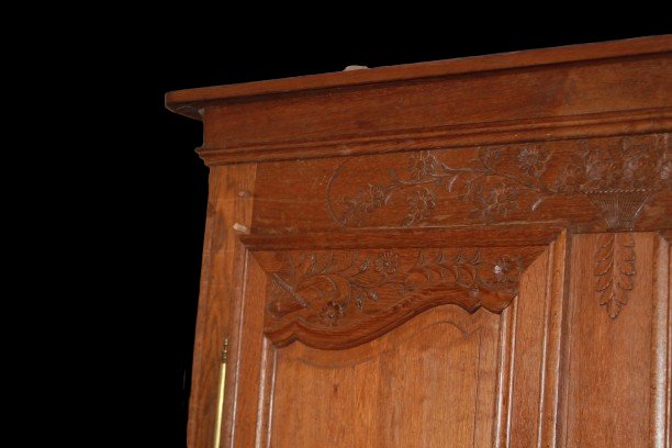 Armadio Francese Stile Provenzale con Intagli in Rovere Miele-photo-2