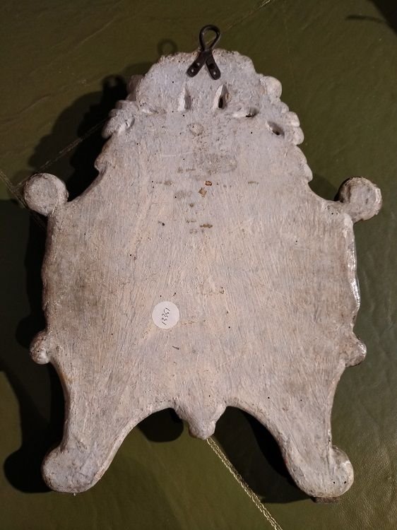 Petits miroirs italiens anciens des années 1700 en bois sculpté de la Mecque-photo-3