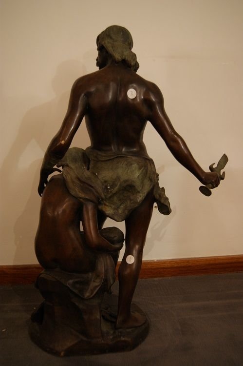 Scultura in bronzo firmata A. De Luca-photo-3