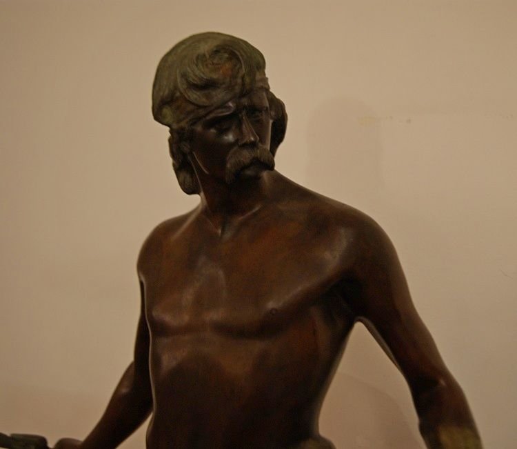 Scultura in bronzo firmata A. De Luca-photo-4