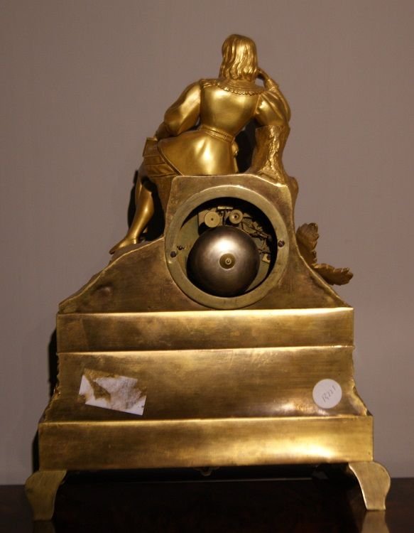 Orologio Impero in bronzo "Pensatore"-photo-4