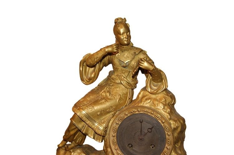 Orologio stile Impero Parigina con personaggio-photo-2