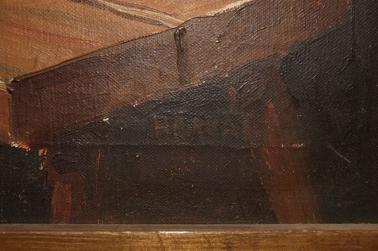 Olio su tela di Andor G. Horvath (1876-1966)-photo-1