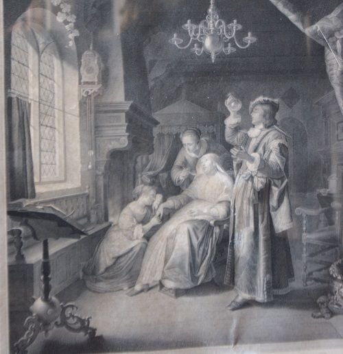 Stampa francese del 1800 "La femme Ludropique"-photo-3