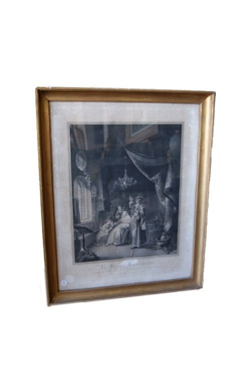 Stampa francese del 1800 "La femme Ludropique"