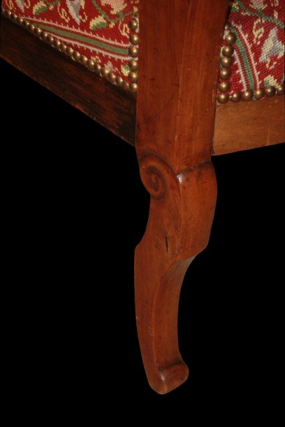 Poltrona Francese in Legno di Mogano stile Direttorio-photo-3