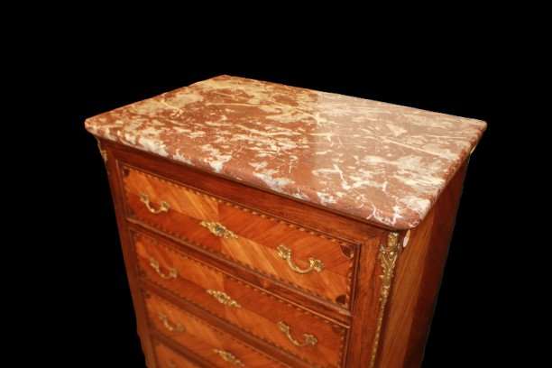 Settimino Francese stile Transizione di metà 1800 in bois de rose-photo-4