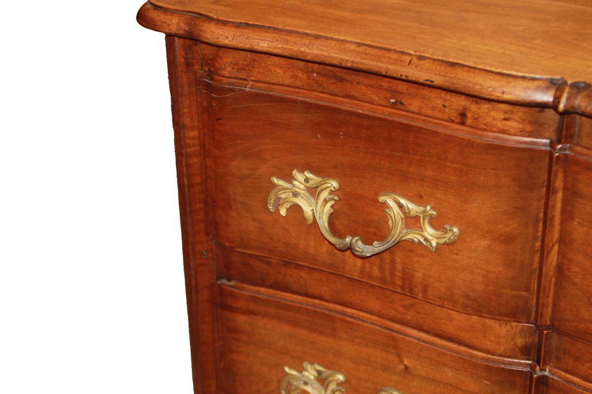 Piccolo Cassettone del 1800 Stile Provenzale in Legno di Noce-photo-2