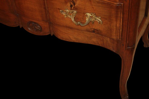 Piccolo Cassettone del 1800 Stile Provenzale in Legno di Noce-photo-3