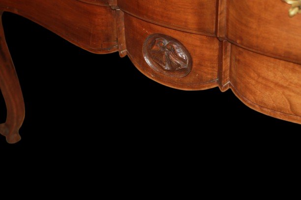 Piccolo Cassettone del 1800 Stile Provenzale in Legno di Noce-photo-1