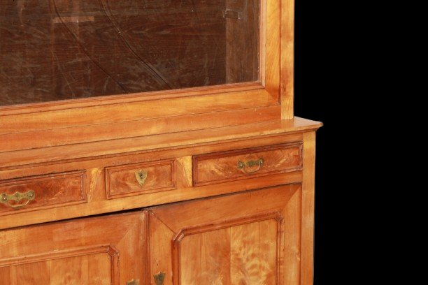 Grande Credenza Luigi Filippo in Legno di Mogano Biondo XIX secolo-photo-4