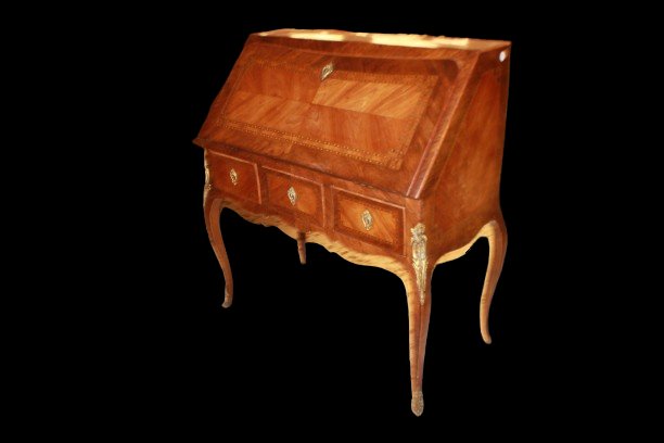 Ribalta Stile Luigi XV di inizio 1800 con intarsio-photo-1