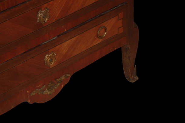 Secretaire Stile Transizione del 1800 con marmo nero-photo-3