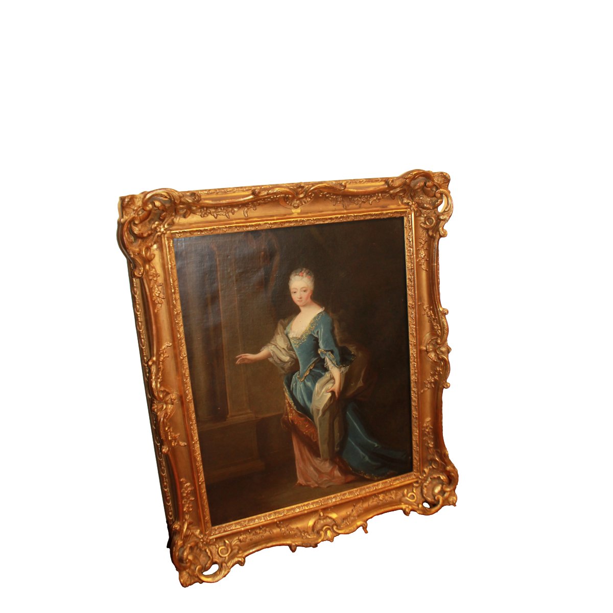 Ritratto di dama francese – Olio su tela, XVIII secolo