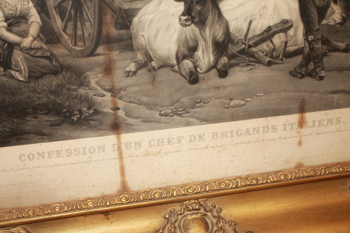 Stampa Francese del 1800 CONFESSION D'UN CHEF DE BRIGANDS ITALIENS.-photo-3