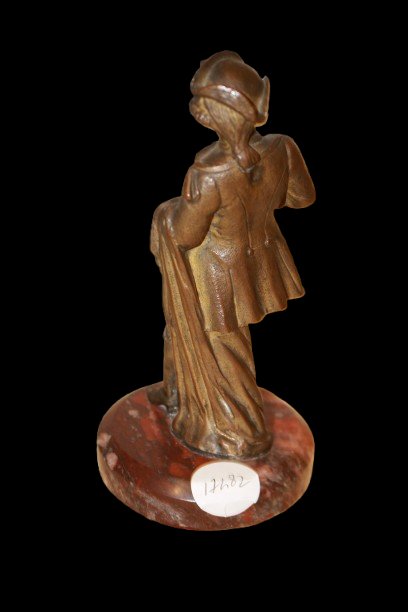 Statuette decorative in bronzo dorato e brunito-photo-1