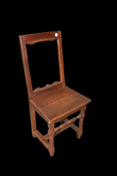 Gruppo di 4 Sedie Rustiche Francesi di fine 1800 in legno di Rovere-photo-2