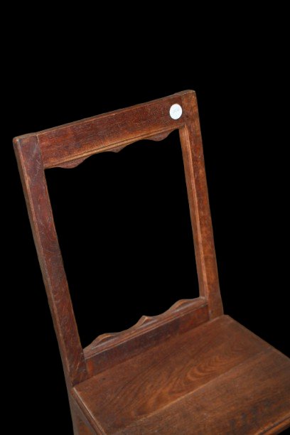 Gruppo di 4 Sedie Rustiche Francesi di fine 1800 in legno di Rovere-photo-3
