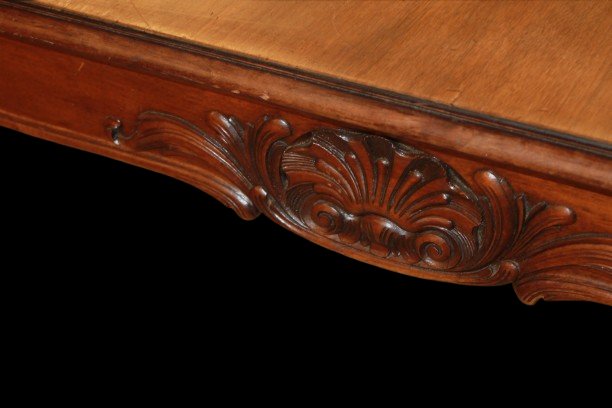 Tavolo Fisso stile Provenzale di fine 1800 in legno di noce-photo-2